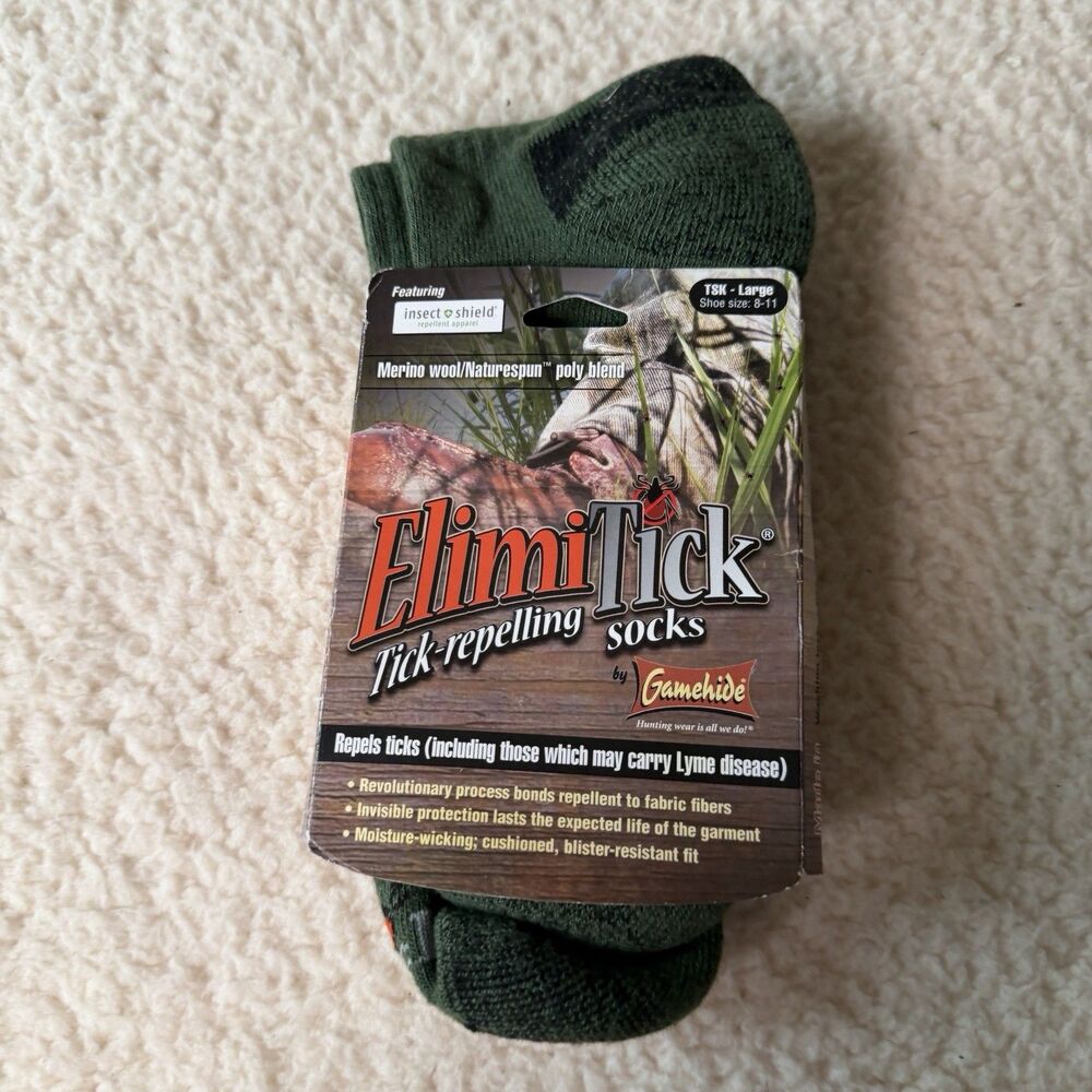 Gamehide's Elimitick Men's Tick Repelling Mid-Calf Height Hiking Sock